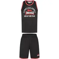 Lonsdale Survêtement 'Pewsey' rouge vif / noir / blanc
