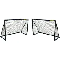 Powershot Paire de buts de football - 1,8 x 1,2 m - PVC - noir