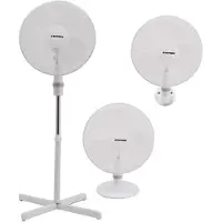 Syntrox Germany Syntrox 3in1 Ventilateur sur pied Ventilateur de table Ventilateur mural avec oscillation "blanc