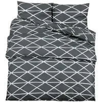 vidaXL Ensemble de literie Gris 140x200 cm coton