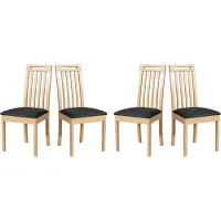LeafDesign Chaise de salle à manger - Set 4x Roma 10 sonoma, hygge 96