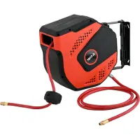 YATO Enrouleur de tuyau 20m, diamètre 8mm pour air comprimé, tambour auto-rétractable