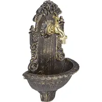 Relaxdays Fontaine antique de jardin RD28965, marron