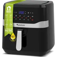 TurboTronic friteuse à air XXL 7,5 l – AF7D – airfryer sans huile, numérique, 12 programmes, 50–200 °C, Rapid-Air 360°, compatible lave-vaisselle, cuisson pauvre en graisse