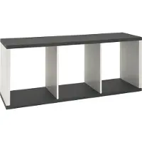 Haku Étagère murale Stefan 117cm, 3 compartiments - blanc/anthracite