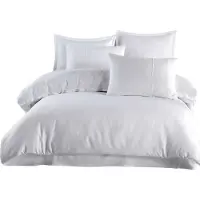 Darymex Linge de lit, parure de lit en satin avec guipure, élégante, somptueuse, Valinor 160 x 200, blanc
