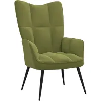 Syfax Fauteuil relax vert clair velours
