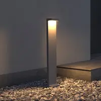 Doporro Lampe LED sur Pied Extérieure 6W avec LED Lampe Jardin Étanche IP65 3000K Light Extérieure Gris 10x6x60cm Design LumaTorch