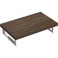 Doporro Plan de Vasque Marron 50x80cm Meuble sous Lavabo Plan Lave Mains avec 2 Supports en Inox