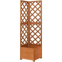 Prolenta Maison Exclusive - Treillis d'angle avec bac à fleurs 40 x 40 x 150 cm, en sapin massif