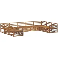 vidaXL Ensemble de canapés 9 pièces en bois massif d'acacia naturel