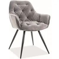 Feldmann-Wohnen Lot de 6 chaises de salle à manger et de cuisine, couleur cerisier gris