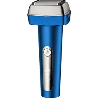 Zelurxx Rasoir électrique pour hommes, rasoir à 5 têtes, utilisation humide/sèche, écran LED, USB-C, tondeuse à barbe et de précision, étanche, verrouillage pour le voyage, bleu
