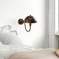 Opviq , applique murale vintage en métal, 20 x 35 x 27 cm | IP20, douille E14, 40 W max. | Construction robuste, marron, design industriel | Idéale pour les intérieurs modernes.