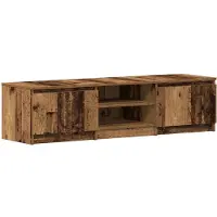 Syfax Meuble TV en bois ancien 140x40x36 cm bois d'ingénierie
