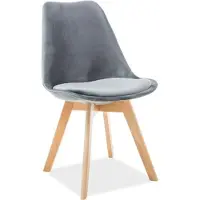 Feldmann-Wohnen Ensemble de 4 chaises de salle à manger et de cuisine Darwin, gris