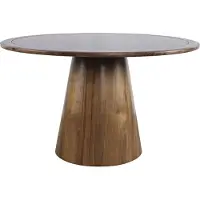 FURNLUX Table de salle à manger Avola noyer 127cm / Couleur principale : brun / Dimensions : 127 x 76 x 127 cm