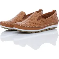 Gemini Nappa : Pantoufles pour femmes, chaussures basses, modèle "slipper", couleur marron, style décontracté