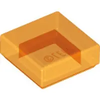 LEGO 50 pièces , pièce c. 3070, Trans Orange (Trans Orange)