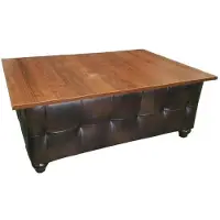 Xl Moebel Gmbh Table basse, table Chesterfield, table en bois, table en cuir, tables neuves, couleur au choix