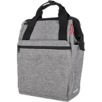Klickfix Sacoche de porte-bagages ROOMY GT twist, 12 litres, env. 1 kg, 0371TS, argent/noir