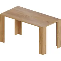 Pokar Table de salle à manger, table à manger, table de cuisine, bureau, Taille:120x60, Couleur:Chêne doré Craft
