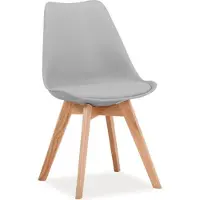 Feldmann-Wohnen Lot de 6 chaises de salle à manger et de cuisine Kris, gris clair