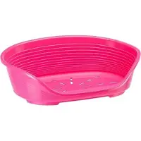 Ferplast Panier Corbeille pour Chat Chien Siesta Deluxe, 61,5 x 45 x 21,5 cm, Violet, Plastique Antidérapant