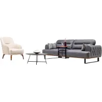 AEA Wohnlandschaft Sofa Couch Set Sitzgruppe Polstergarnitur Sitzgruppe Lounge 3+1