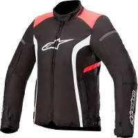 Alpinestars Stella T-Kira V2 Veste textile moto étanche pour femme, noir/rouge, M