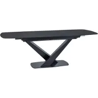 Casa Padrino Table de salle à manger design avec plateau en verre 160-220 x 90 x H. 75 cm - Différentes couleurs - Table de cuisine moderne à rallonges - Meubles de salle à manger design