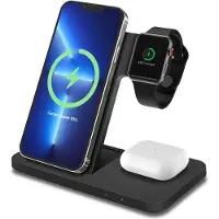 MMOBIEL Station de recharge pour iPhone, Apple Watch et AirPods - Chargeur sans fil pour Apple