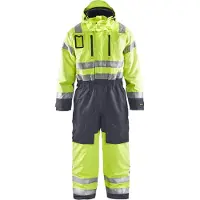 Blakläder Combinaison d'hiver haute visibilité jaune/gris moyen 6763 1977, Couleur:orange/bleu marine, Taille:D104 (D26)
