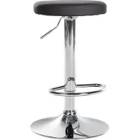 CLP Tabouret de bar Ponte - Similicuir, structure chromée - Noir