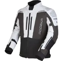 Modeka Hydron, veste textile imperméable ,Gris Clair/Gris Foncé/Noir ,XL