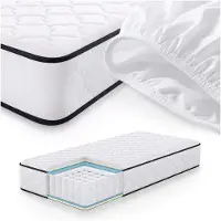 Akord matelas à ressorts ensachés 7 zones H3 90×190 cm, protège-matelas inclus