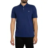 Gant pour homme. 2210 Polo en piqué Regular Fit Shield navy (XXL), Casuel, Coton, Classique, Manche courte, Marine