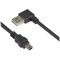 GOOD CONNECTIONS Câble USB 2.0 EASY mâle A coudé vers mini B noir 5m