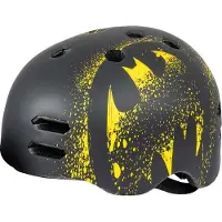 Tataway casque Street Child superhéros Batman vélo 55 - 58 cm (taille M) protection noir et jaune