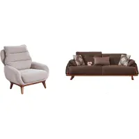 AEA Sofa Polstergarnitur Wohnzimmer Sessel Couchgarnitur Polsterset Couch Garnitur