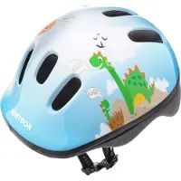 Meteor casque de protection, casque enfant, casque vélo, patins à roulettes, MV6-2 casque enfant vélo casque, taille XS 44-48 cm Dino roar