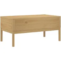 vidaXL Table basse FLORO brun cireux 99x55,5x45 cm Pin massif