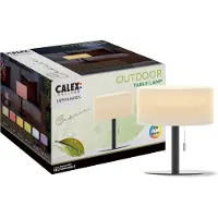 Calex Cascia lampe de table, rechargeable, sans fil, dimmable, couleurs & lumière blanche chaude, étanche, aluminium, noir