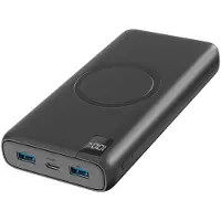Strex Powerbank avec chargeur sans fil Qi - 27.000 mAh - Charge rapide 22.5W - Charge sans fil - USB-A/USB-C - Indication LED - Powerbank universelle compatible avec iOS/Android
