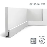 ORAC Decor SX162-RAL9003 Plinthe Planchette Encadrement de porte Moulure décorative Moulure en stuc Cimaise 2 m