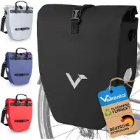 Valkental Sacoche de vélo pour porte-bagages, sacoche de porte-bagages imperméable - ValkBasic 20L noir