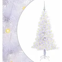 Syfax Sapin de Noël artificiel avec 150 LED Blanc 150 cm PVC et Acier