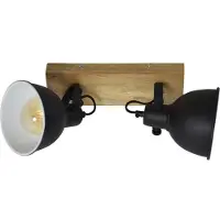Urban Interiors Spot de plafond Woody Double vintage noir