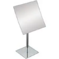 Casa Padrino Miroir de table cosmétique de luxe Argent 16 x 19 x H. 30 cm - Miroir de maquillage chromé pour salle de bain - Accessoires de salle de bain de luxe
