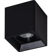 LEDKIA Plafonnier Space Carré Noir Avec Ampoule Gu10 Blanc Froid 6000k